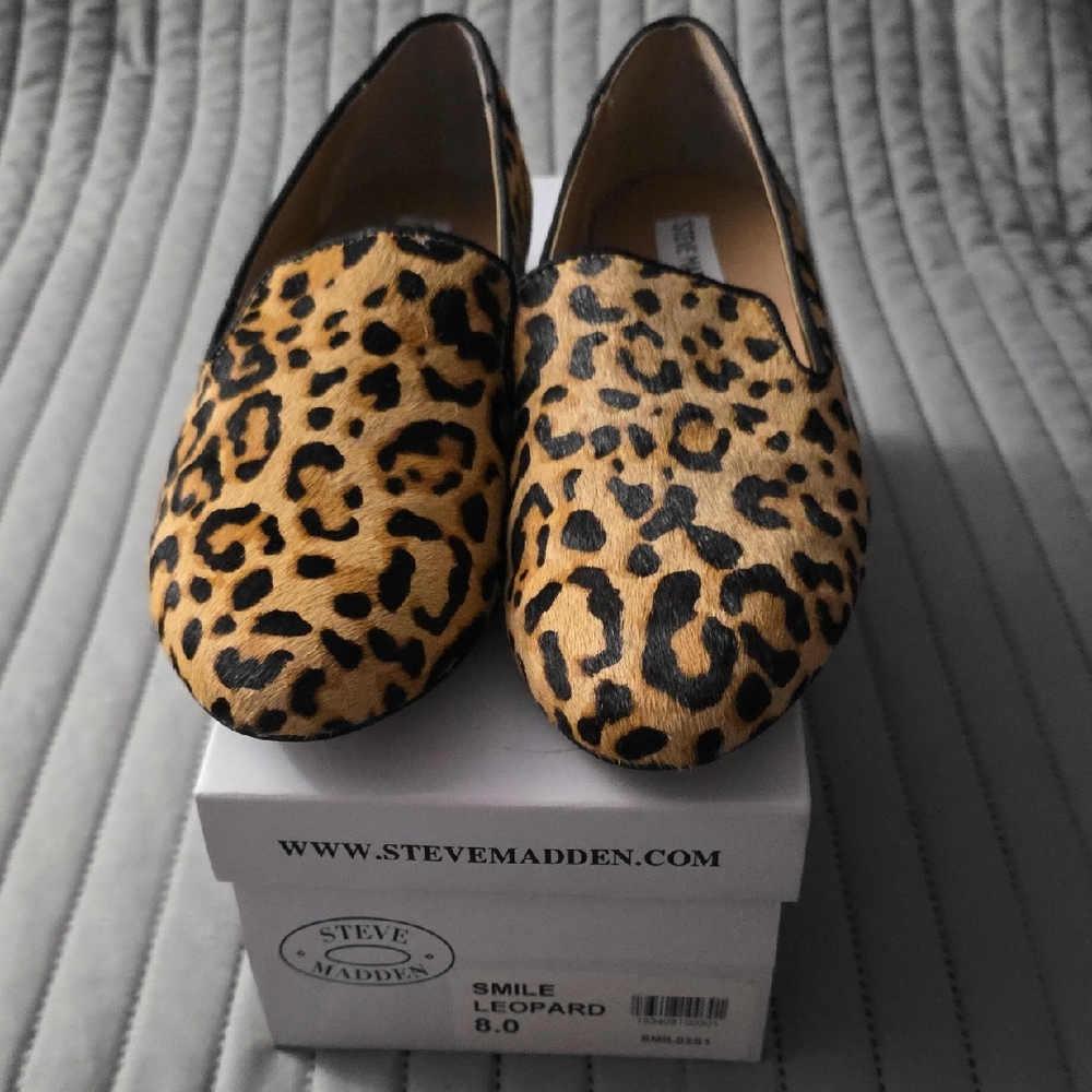 Steve Madden Animal Print Calf Hair Women's Loafers